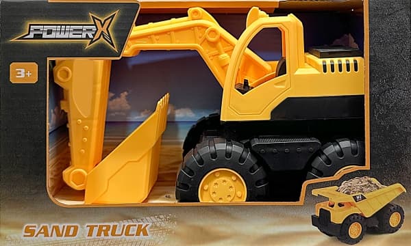 Power X, Sandkasse Excavator gravemaskine med frontgrab, 25 cm