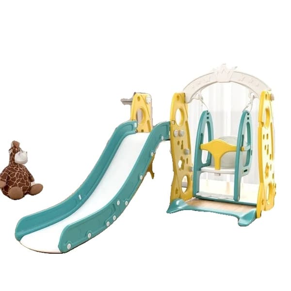 Babyslide, Rolig Design, Multifunktionell med Gunga, XLB01-GREYWHITE