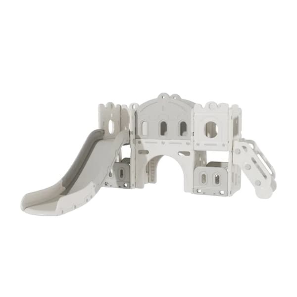 Babyslide, Rolig Design, Multifunktionell med Gunga, XLB01-GREYWHITE