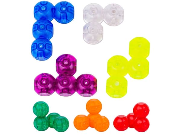Spel, logiskt pussel, magnetisk kub, block + kort