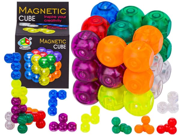 Peli, logiikkapalapeli, magneettikuutio 7 kpl.