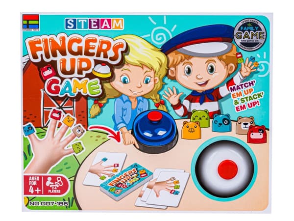 Refleksspilpoter, Fingrene op, FINGRE OP SPIL, Farverige fingerbøl, Kort, Klokke, Hvem er først