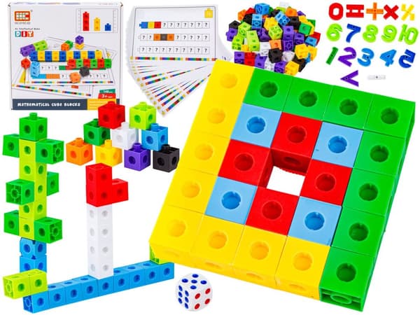 Blokke, puslespil + kort logikspil, lære at tælle og matematik,