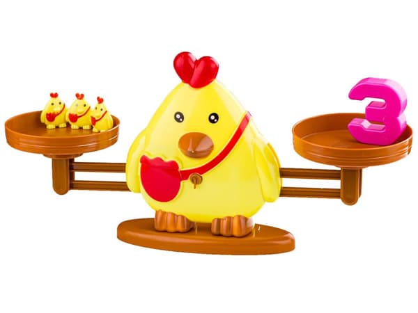 Lära sig att räkna Game - Balans Balans Skala Kyckling - Chick Balans