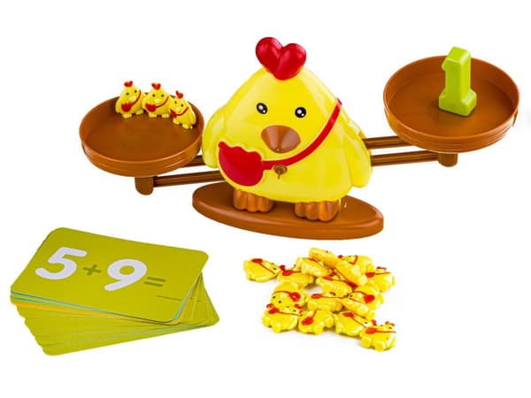 Lära sig att räkna Game - Balans Balans Skala Kyckling - Chick Balans