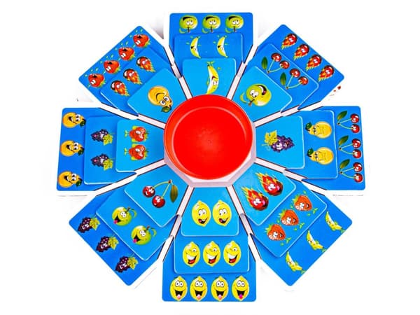 Revolverende chancespil, puslespil, puslespil, dyr og frugter