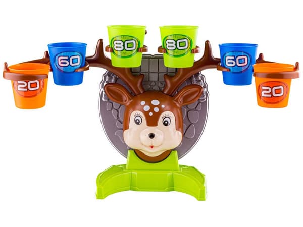 Arkadspel kastar bollen i korgen till målet, Deer + Accessories, Deer Bounce Game