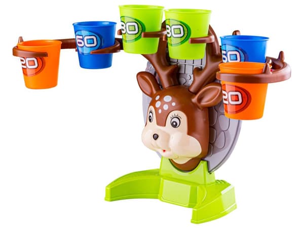 Arkadspel kastar bollen i korgen till målet, Deer + Accessories, Deer Bounce Game