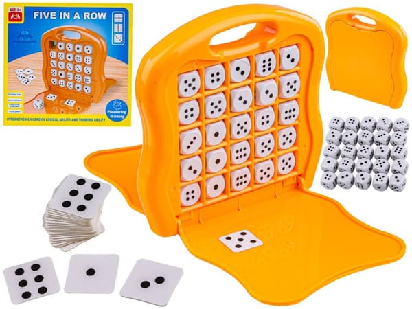 Fem i en række logisk brætspil, 5 terninger i en terningrække