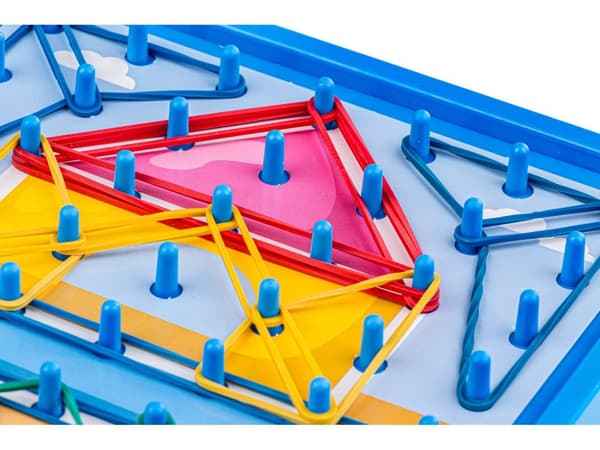 Pedagogiskt arkadspel Pussel Färgglada gummiband String Krok Picture Game Cards