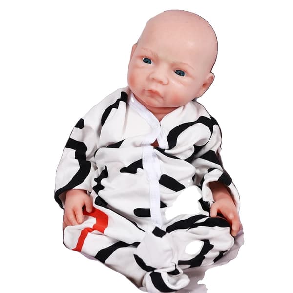 Återfödd Babydocka, Hela Kroppen i Silikon, Realistiska Funktioner, Målad, Flicka Babydocka