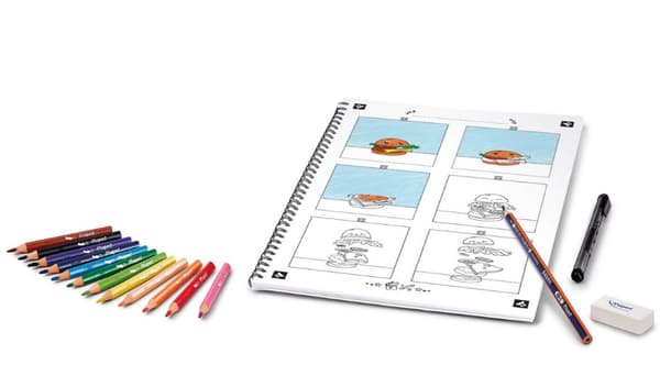 Et kreativt kunstkit til at skabe animationer af tegnerammer af Animaker Flash Pop Maped-film