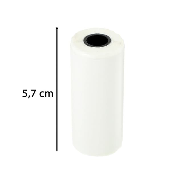 Papirruller, selvklæbende termoindsats til miniprinter, 5,7cmx4,5m, 5 stk.