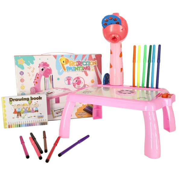 Projektor projektor bord tegnebord pink giraf