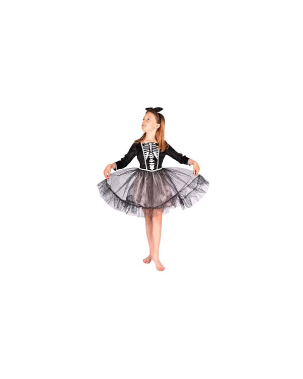Den Goda Fen - Skeleton Dress w. Headband (110-116 cm) (F77732)