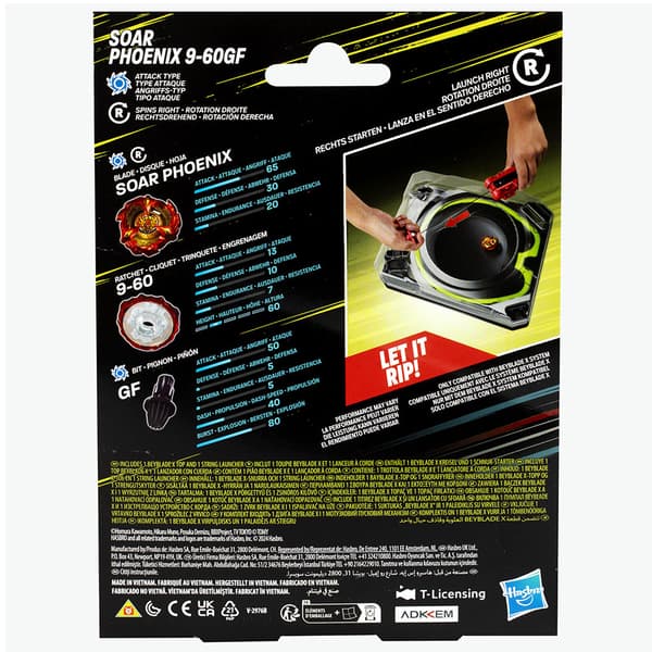 Beyblade X Premium Launcher -sarja Köydellä Ja Top Soar Phoenix -pelillä Punainen