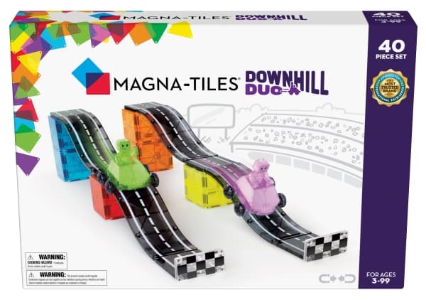 Magna-Tiles Downhill Duo magnetic building set, 40 pieces