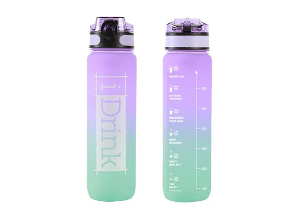 I-Drink - Tritan Bottle - 1000 ml Purple and aquamarine (ID2122)