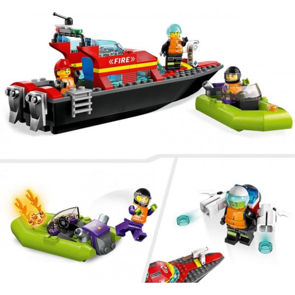 LEGO City Brandräddningsbåt 60373 Bygg- och lekset (144 delar)