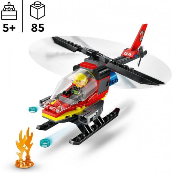 LEGO City Brandräddningshelikopter, Byggset 60411