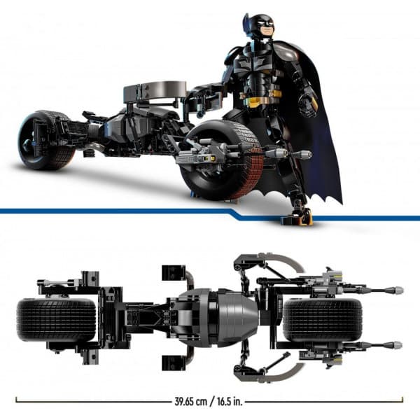 LEGO Super Heroes DC 76273 - Rakennettava Batman™-hahmo ja Batpod-pyörä