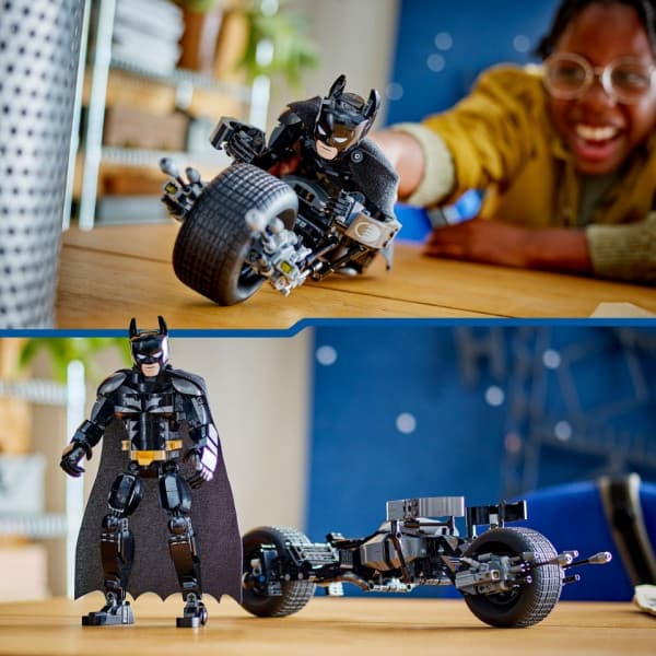 LEGO Super Heroes DC 76273 - Rakennettava Batman™-hahmo ja Batpod-pyörä