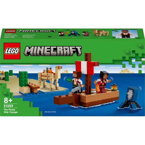 LEGO Minecraft Piratskeppsresan Lekset med båt 21259