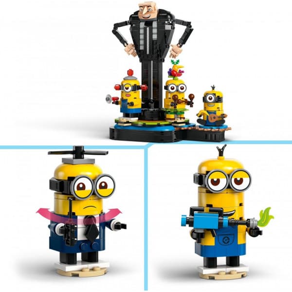 LEGO Minions 75582 - Palikoista rakennettavat Gru ja kätyrit