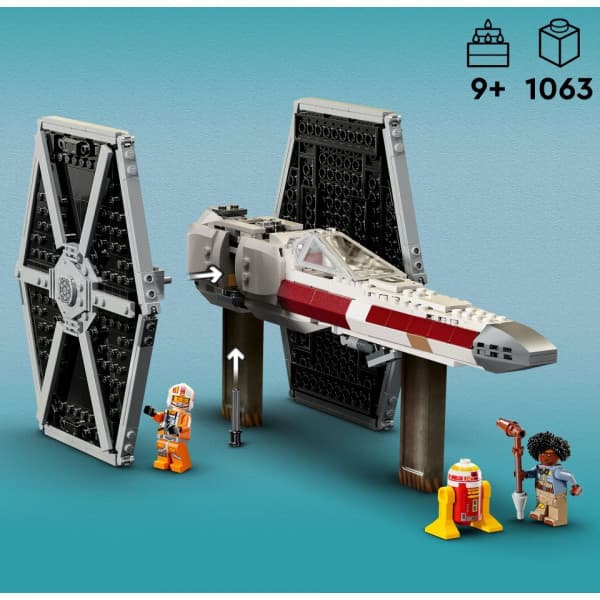 LEGO Star Wars 75393 - TIE-hävittäjä ja X-Wing – yhdistelmämalli