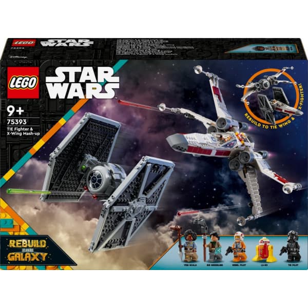 LEGO Star Wars 75393 - TIE-hävittäjä ja X-Wing – yhdistelmämalli