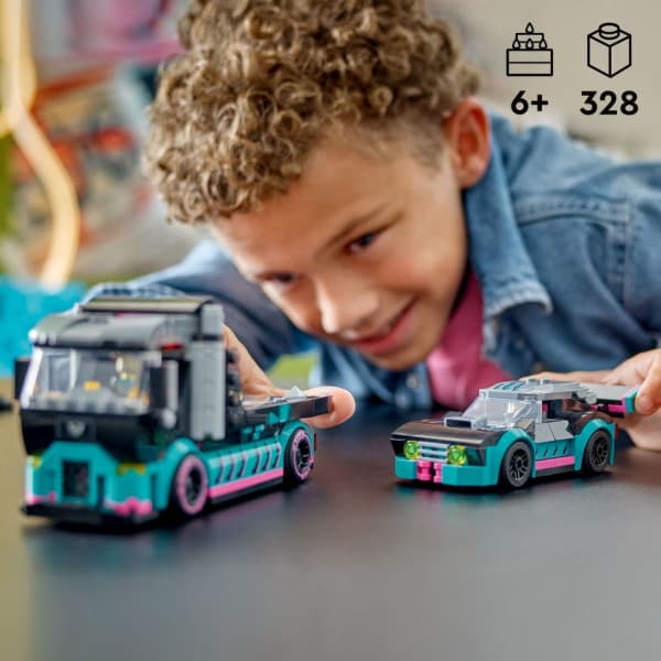 LEGO City Racerbil och biltransport Byggleksak 60406