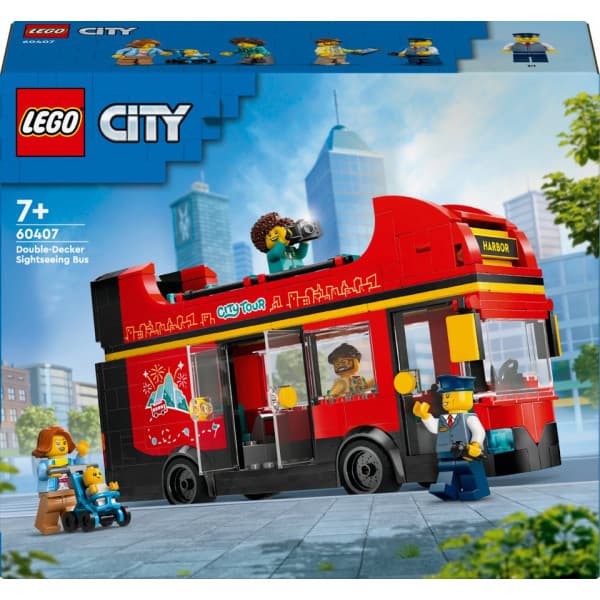 LEGO City Röd dubbeldäckare för sightseeing Leksak 60407