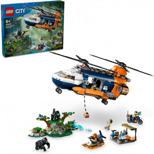 LEGO City Exploration 60437 - Viidakkotutkijan helikopteri leirissä