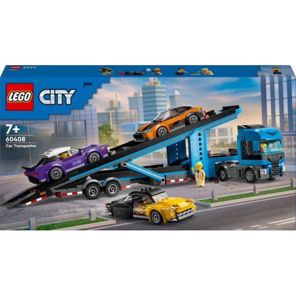 LEGO City Big Vehicles 60408 - Urheiluautojen kuljetusauto
