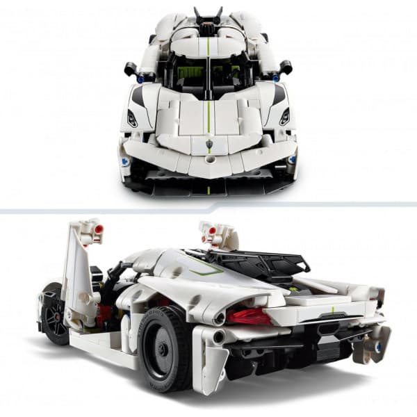 LEGO Technic Koenigsegg Jesko Absolut vit hyperbil 42184