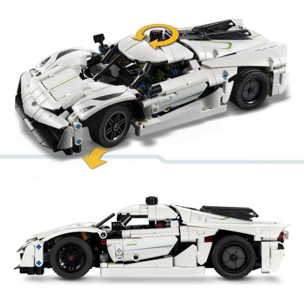 LEGO Technic Koenigsegg Jesko Absolut vit hyperbil 42184