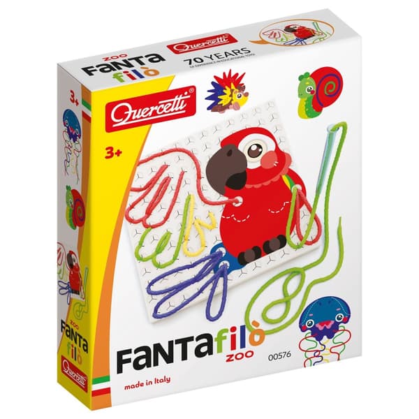 Quercetti - Fantafil Zoo - creative drawing with threads - (QU-576)