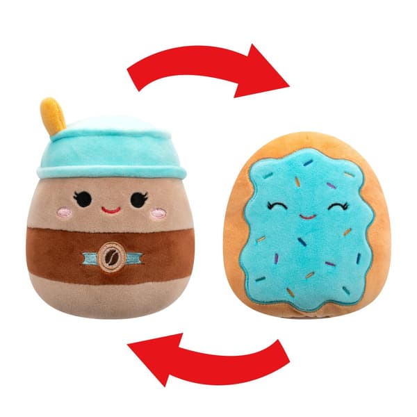 Squishmallows - 13 cm Plush P21 Flip A Mallows - Hautely To-Go Coffee/ Erissa Toaster Pastry
