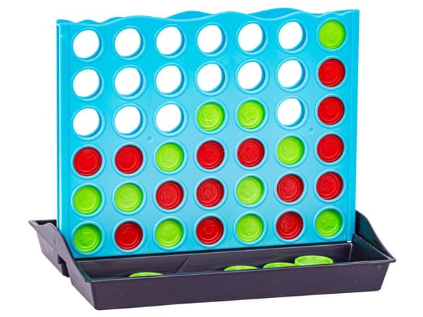 Logiskt Mind Board Game 4 i rad, 4 i rad, bräda + polletter