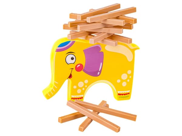 Pædagogisk arkadespil "Stack Game", Byg et tårn, Puslespil, Blocks + Elephant