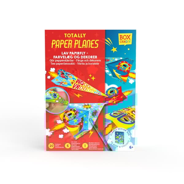 BOX CANDIY - 20 Paper Planes to Colour-In  Decorate - (BC-1958)