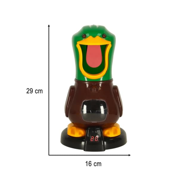 Hungry Duck XL Target Shooting Arcade Game Setti, jossa on 2 LED-pallopistoolia