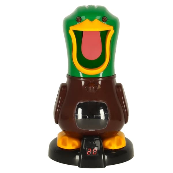 Hungry Duck XL Target Shooting Arcade Game Setti, jossa on 2 LED-pallopistoolia