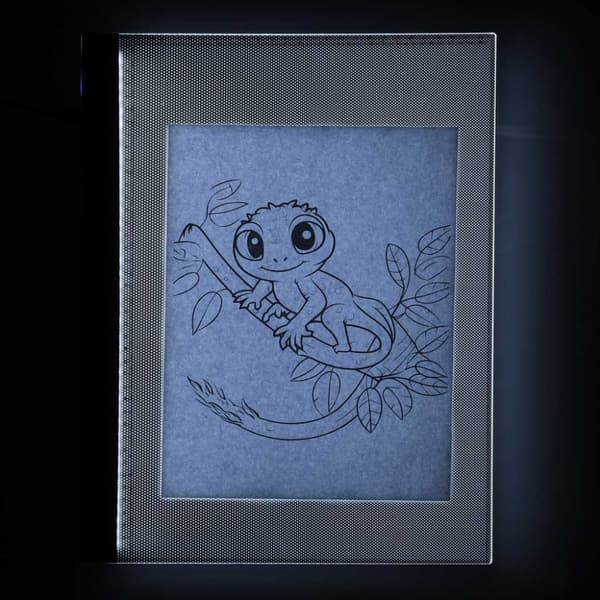 Piirustustaulu, piirustustaulu, LED-valaistu, A3
