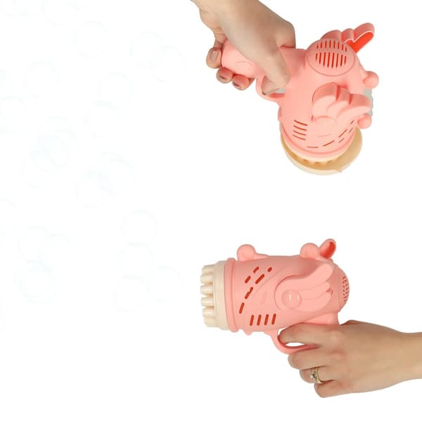 Sæbeboblepistol, sæbebobler med vinger, pink