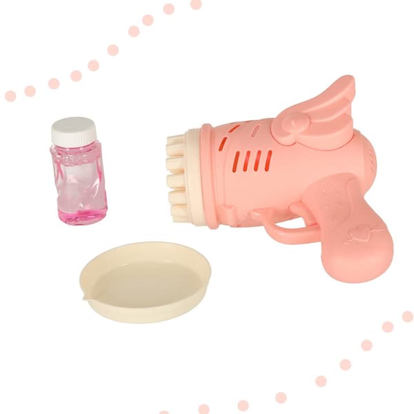 Sæbeboblepistol, sæbebobler med vinger, pink