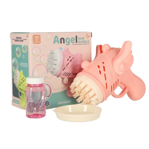 Sæbeboblepistol, sæbebobler med vinger, pink