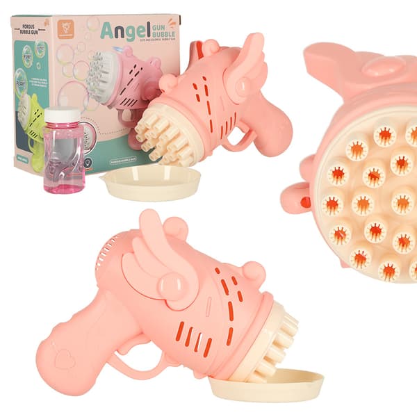 Sæbeboblepistol, sæbebobler med vinger, pink