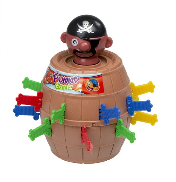 Arkadspel Crazy Pirate in a Barrel Poke the Pirate 9 x 9 x 12,5 cm