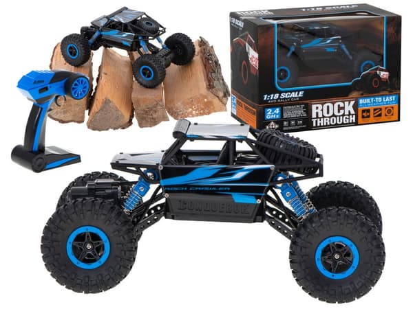 Fjernstyret bil RC Rock Crawler HB 2,4GHz 1:18 blå